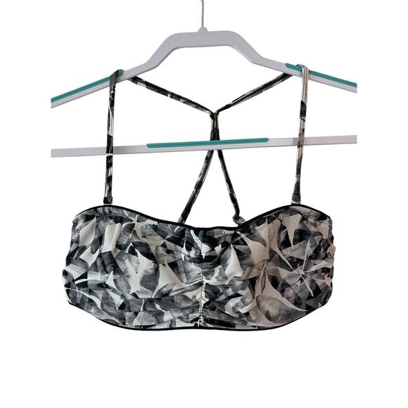 Athleta Other - Athleta Women's Size 36B 36C Bikini Top Black White Floral Boho Abstract Support